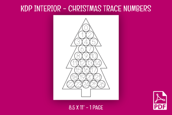 Christmas Trace Numbers for Kdp Interiors & Crafts