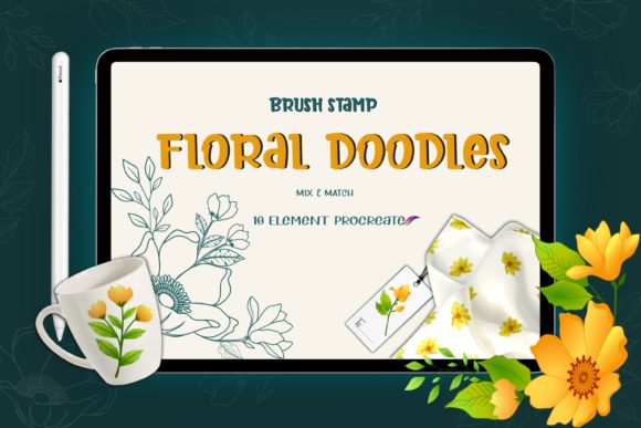 Doodle Floral Brushes Stamp Procreate Review