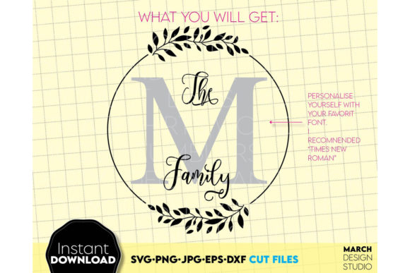 Family Name Last Name Monogram Frame Crafts