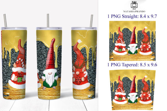 Glitter Gnomes Skinny Tumbler Wrap: Whimsical Textures