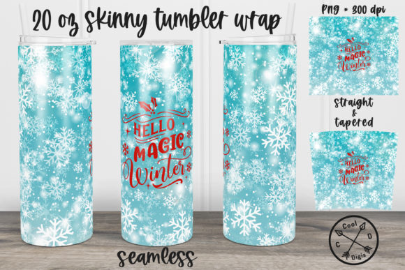 Hello Magic Winter 20Oz Skinny Tumbler for Crafts