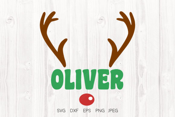 Reindeer Name Frame SVG for Crafts & Christmas