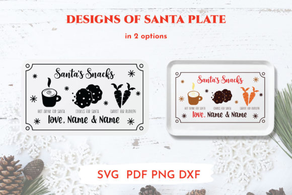 Santa Cookie Plate SVG for Crafts & Sales