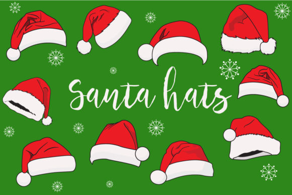 Santa Hats Bundle: Festive Crafts for Branding
